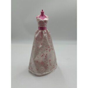 Vintage 1999 Y2K Barbie Doll Dream Wedding Dress White and Pink 11 inch Doll